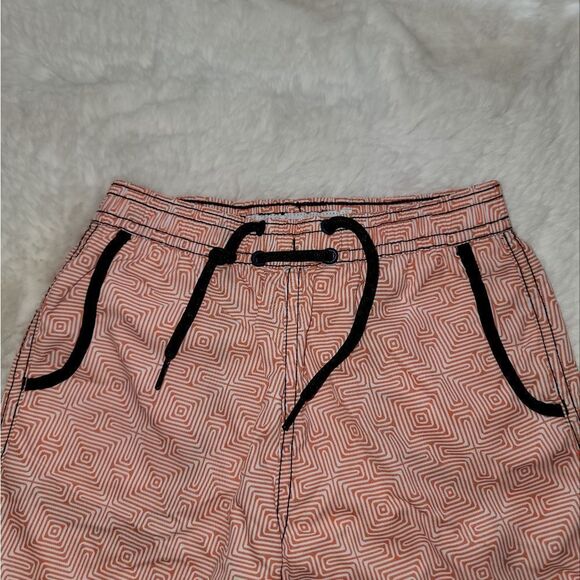 Jr. Swim Lined Shorts Trunks with Abstract Print & Navy Accents Size 5/6 - Picture 4 of 10